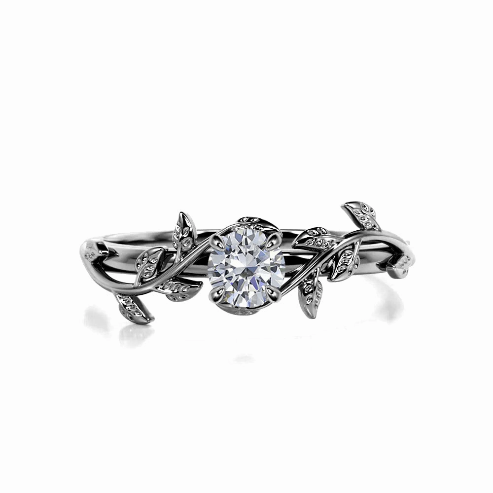 Exclusive piece Stylish Gift 0.5 Ct Round Cut Diamond Nature Engagement Ring