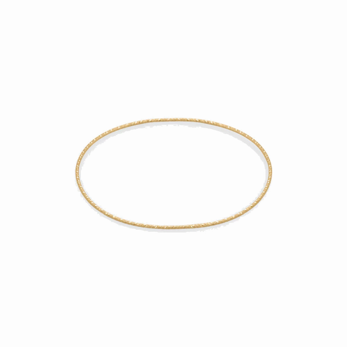 Pinnacle Value Charming Feature 14k Gold-filled Diamond-cut Sparkle Wire Bangle Bracelet