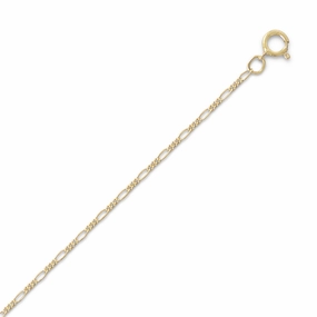 Triple Strand Accessory For Groom 14k Gold-filled Figaro Chain Necklace - Made in the USA