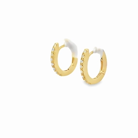 Captivating Accent Everyday Mood 14K Yellow Gold Diamond Huggie Earrings - 0.75 Carats