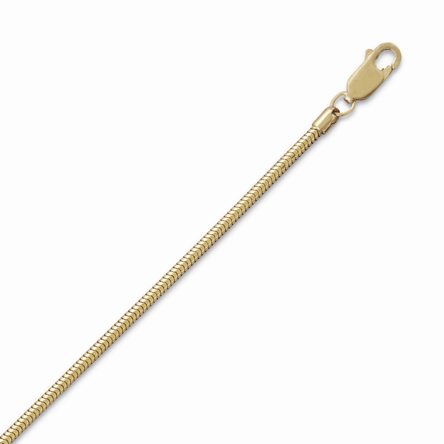 14K Yellow Gold-filled Snake Chain Necklace 2mm Width, Made in the USA Charming Accent Perfect Style