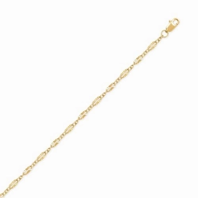 Magnificent Adornment Budget-Friendly Style 14K Yellow Gold-filled Starburst Chain Necklace 2.5mm Width - Made in the USA
