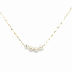 16-inch 14K Yellow Gold Add a Pearl Necklace Charming Glow Striking Detail