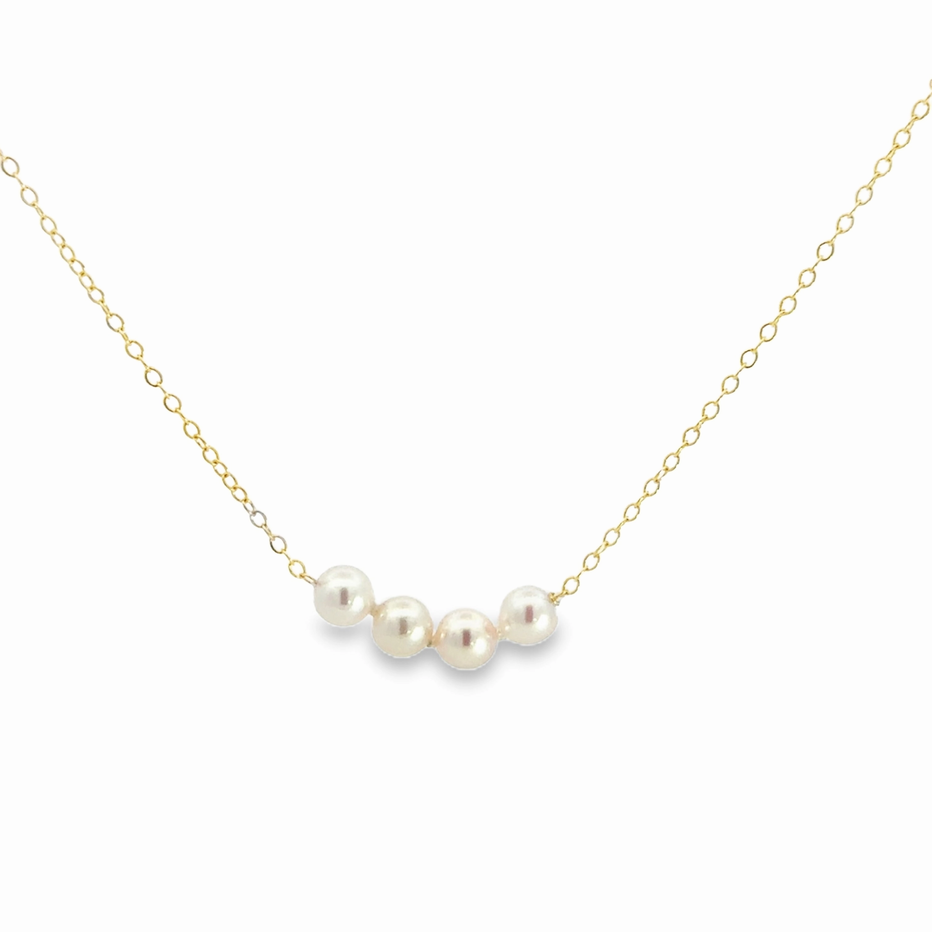 16-inch 14K Yellow Gold Add a Pearl Necklace Charming Glow Striking Detail