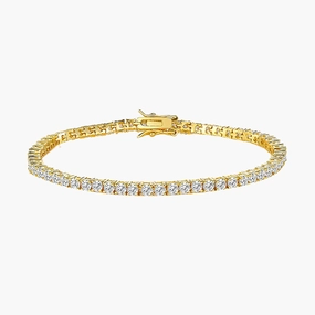 18K Gold Plated Cubic Zirconia Classic Tennis Bracelet Romantic Statement Stylish Style