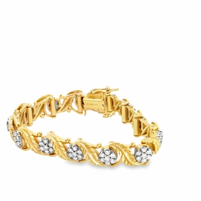 18K Yellow Gold Jabel Diamond Bracelet Estate - 2.34 Carats Versatile Charm