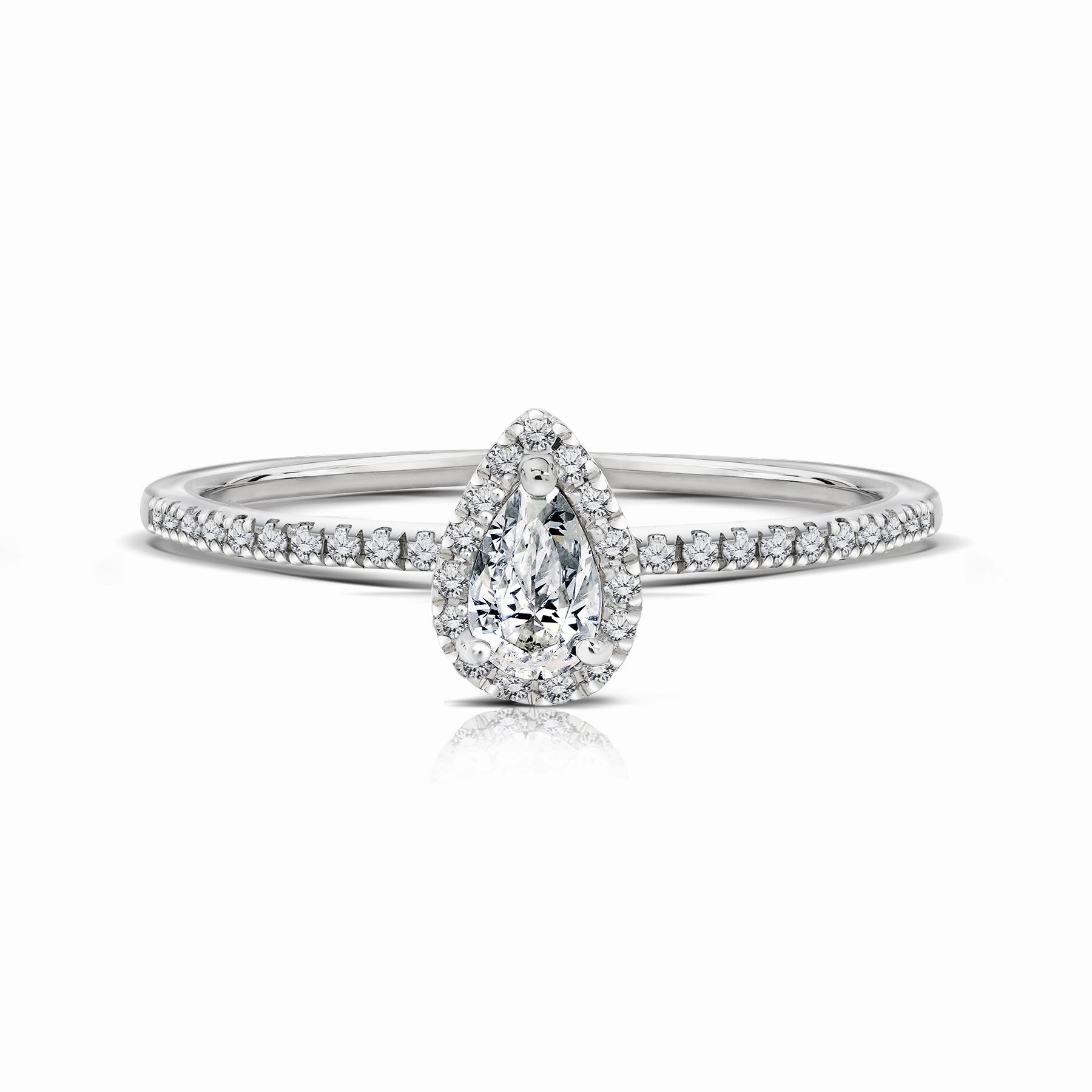 Unique Style Artisan Craft 1 Ct Pear Cut Diamond Vintage Engagement Ring