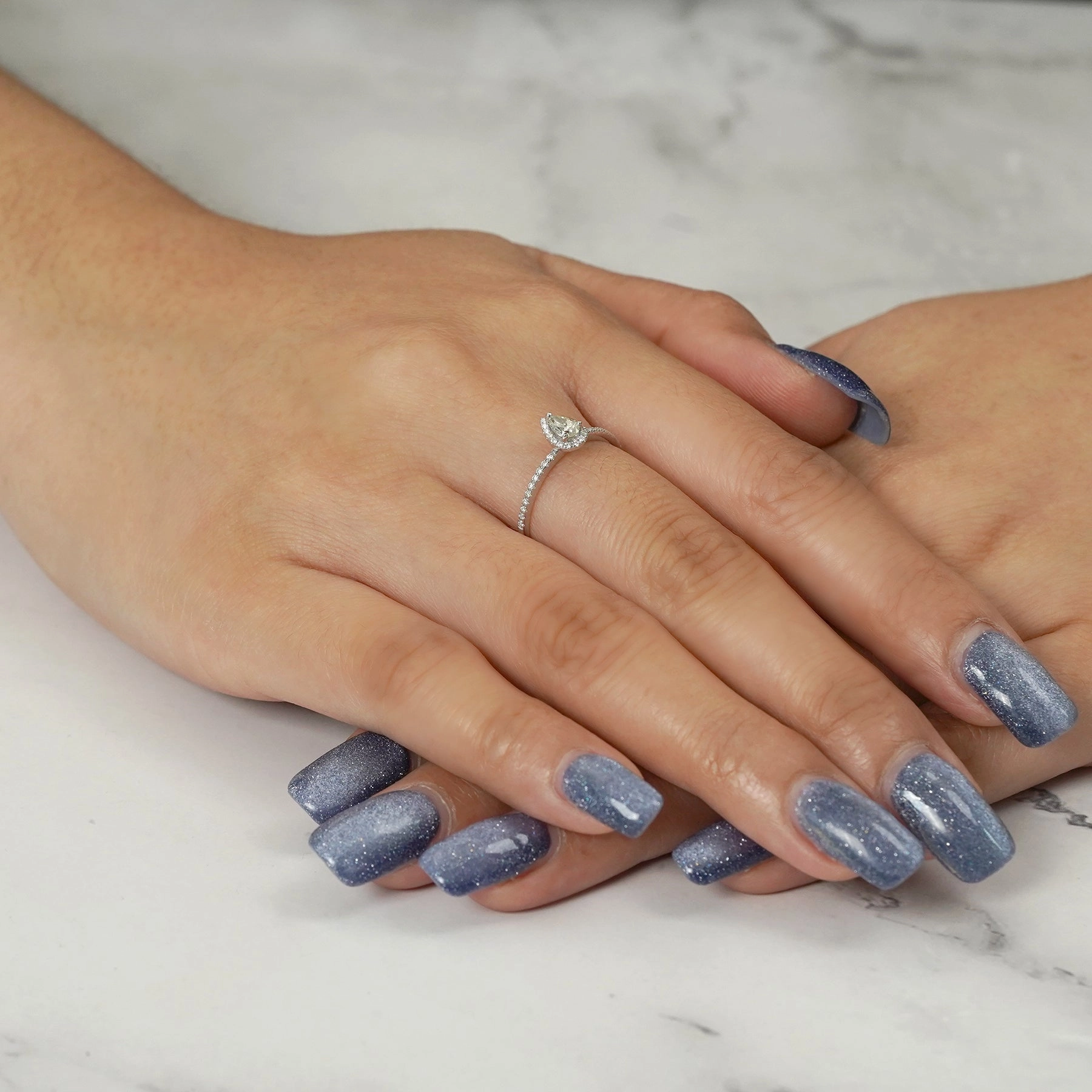 Friendship Bond 1 Ct Pear Cut Diamond Vintage Engagement Ring