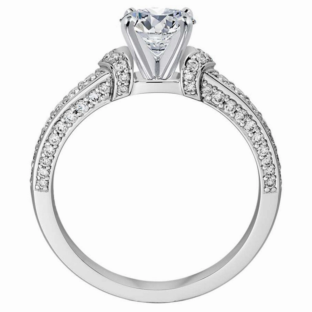 Personal Ornament 1 Ct Round Cut Diamond Channel Engagement Ring