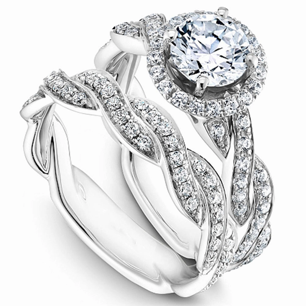1 Ct Round Cut Diamond Infinity Bridal Set Functional Appearance