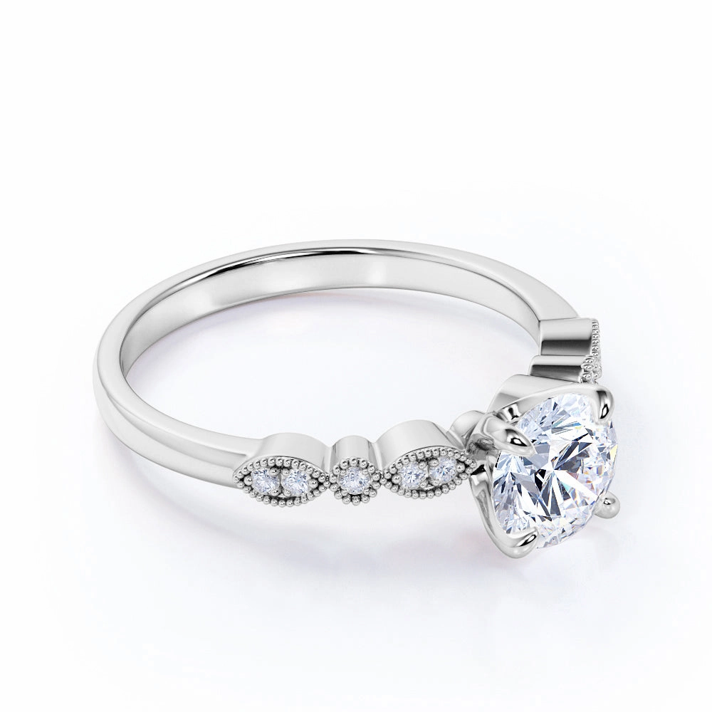 Ensemble Collection 1 Ct Round Cut Diamond Solitaire Engagement Ring