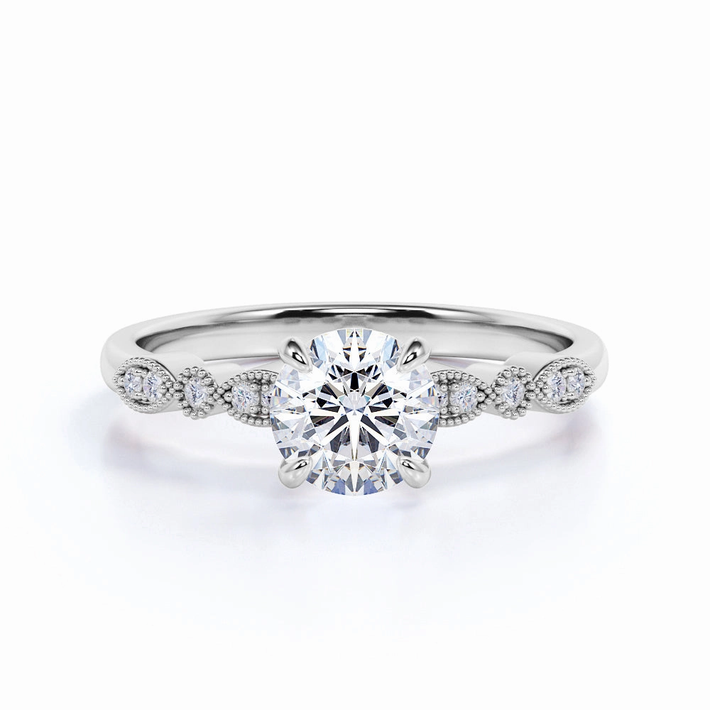 Minimal Present Strong Construction 1 Ct Round Cut Diamond Solitaire Engagement Ring