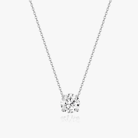 1CT 925 Sterling Silver Cubic Zirconia Necklace Opalescent Glow Luxury Touch