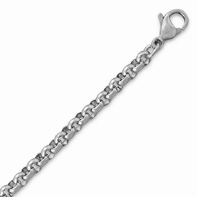 Modern Boy 316L Surgical Stainless Steel Rolo Chain Necklace 4mm