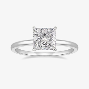 925 Sterling Silver Princess Cut Cubic Zirconia Promise Ring Quality Piece Durable Appearance
