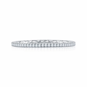 Soft Materials Evening Glamour A. JAFFE Anniversary/Eternity Diamond Wedding Ring in 14K White Gold (0.25ctw)