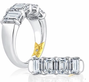 Vogue Touch A. JAFFE Diamond Wedding Ring in 14K White Gold (4.00ctw)