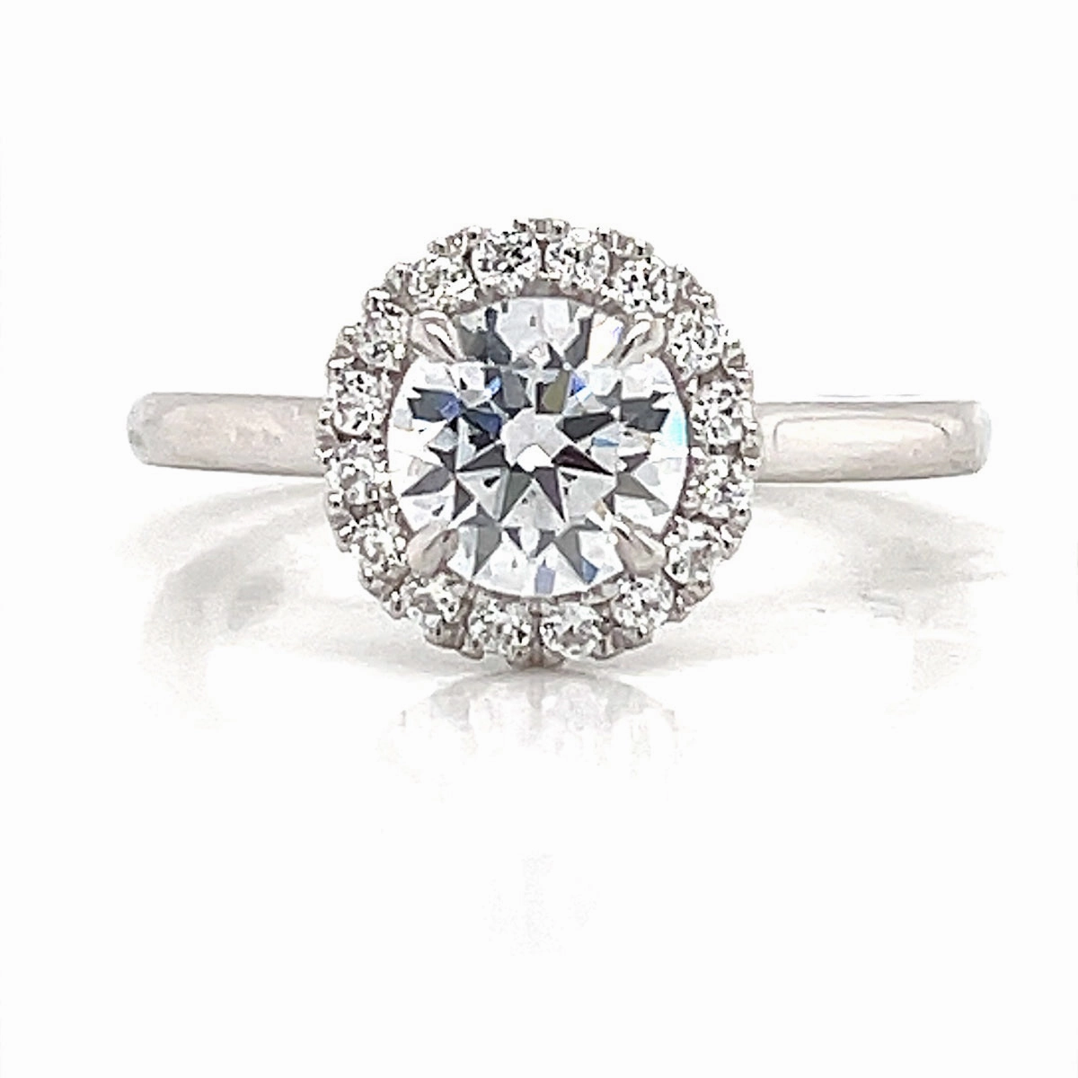 A. Jaffe Halo Diamond Engagement Ring Setting in White Gold Fashion Accessories