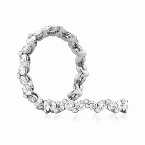 Premium Finish Bright Touch A. Jaffe Metropolitan Eternity Diamond Wedding Band in White Gold