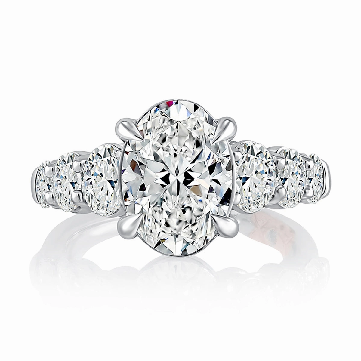 Casual accessory A. Jaffe Oval Diamond Engagement Ring Setting in White Gold
