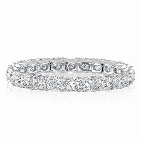 Trend Forward Luxury Outfit A. Jaffe Princess Diamond Eternity Ring in White Gold