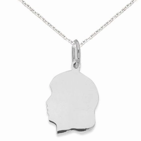 Girl Silhouette Necklace Sterling Silver, Chain Included Evening Accessory Modern Mood
