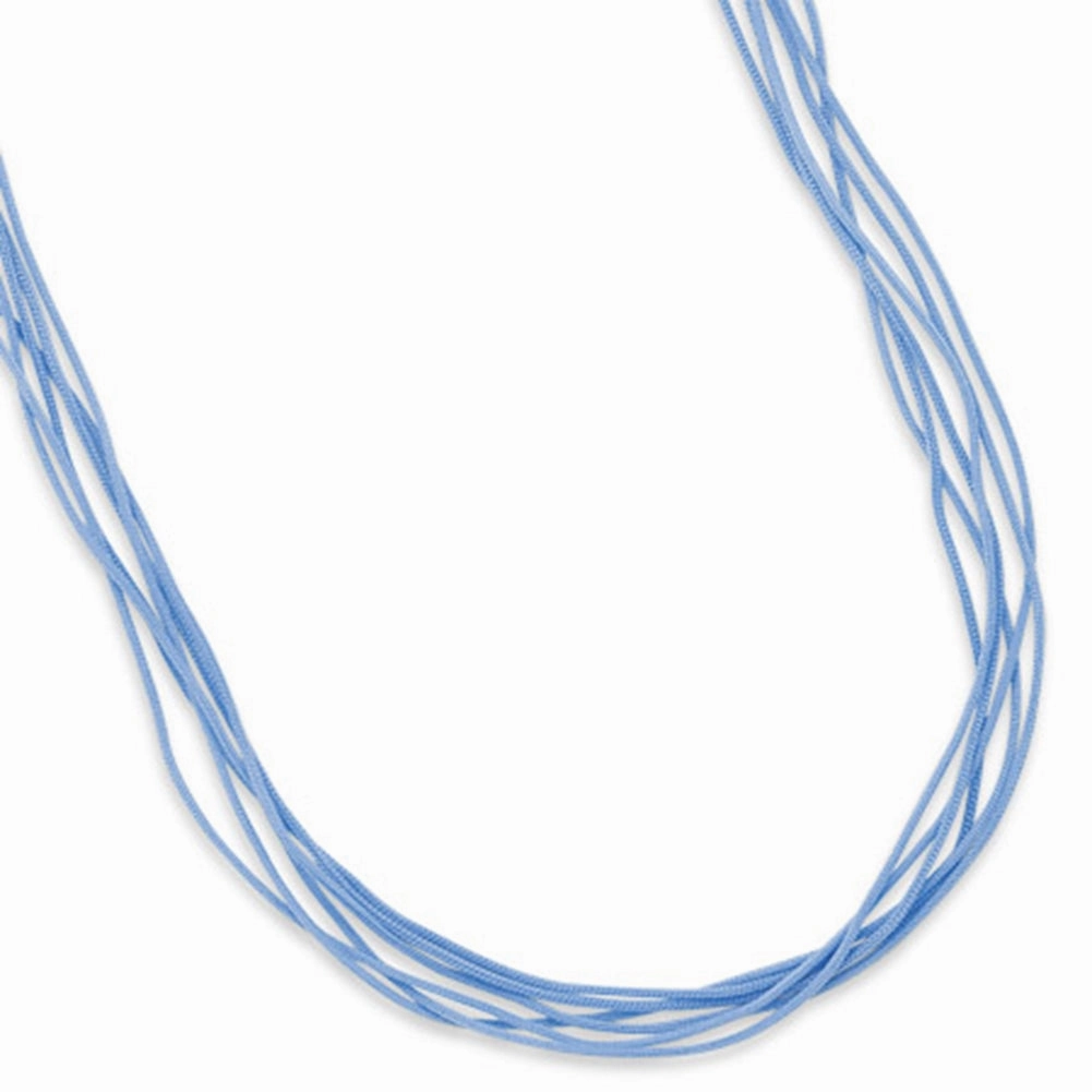 For Groom AzureBella Jewelry Light Blue 6-Strand Cord Necklace Adjustable Length