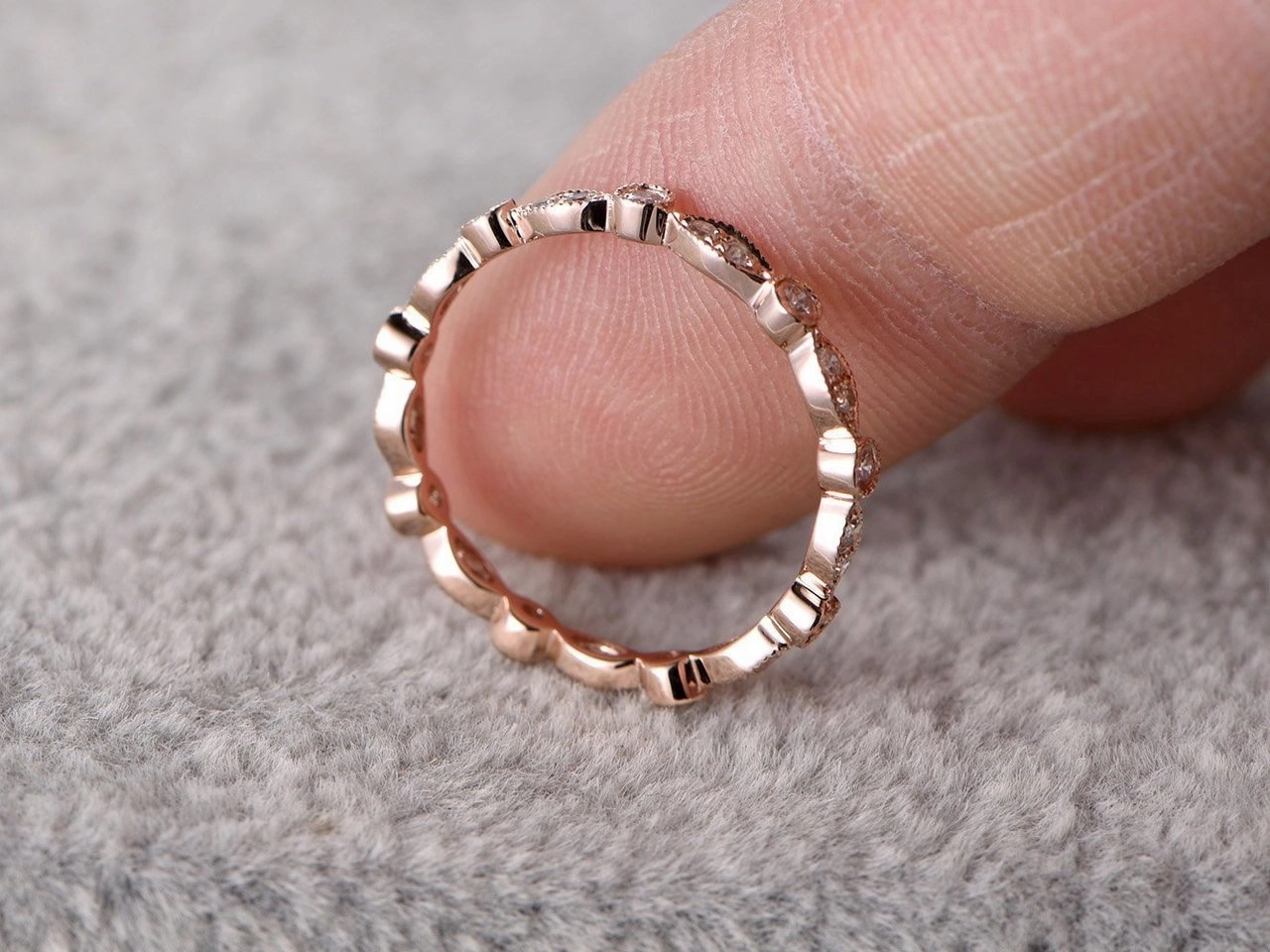 Bestselling Eternity Art Deco 0.50 Carat Wedding Ring Band Timeless Jewelry