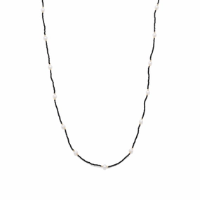 Protective Adornment Gorgeous Adornment Black Spinel and Cultured Freshwater Pearl Necklace Endless Design