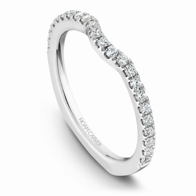 Beautiful finish Noam Carver Contour Diamond Wedding Band in White Gold