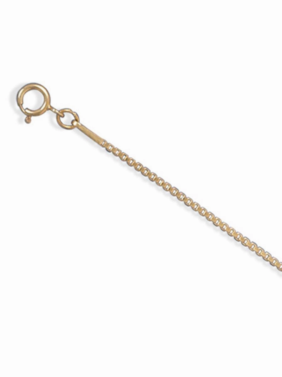 Box Chain Necklace 1mm Width 14K Yellow Gold-filled - Made in the USA Distinctive Style