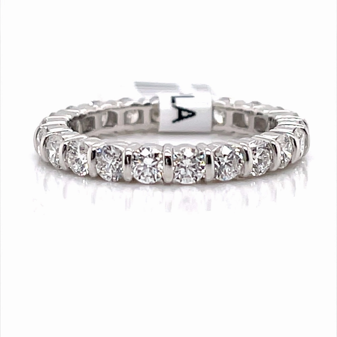 Classic Attire Bremer Jewelry Anniversary/Eternity Diamond Wedding Ring in 950 Platinum (1.87ctw)