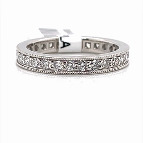 Bremer Jewelry Anniversary/Eternity Diamond Wedding Ring in Platinum (1.07ctw) Smooth Texture
