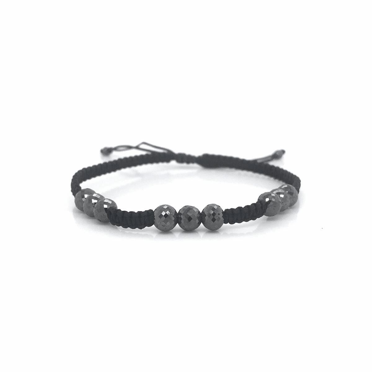 Bremer Jewelry Bead Diamond Bracelet in Black (19.00ctw) Vibrant Detail