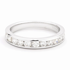 Red Carpet Bremer Jewelry Channel Set Diamond Wedding Ring in 14K White Gold (0.75ctw)