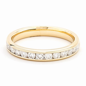 Trendy Touch Bremer Jewelry Channel Set Diamond Wedding Ring in 14K Yellow Gold (0.50ctw)