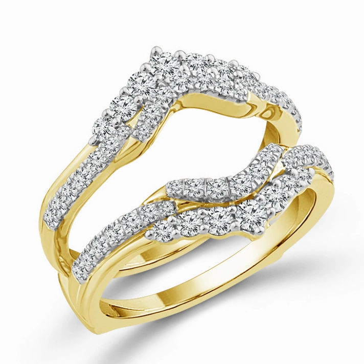 Bremer Jewelry Guard Diamond Wedding Ring in 10K Yellow Gold (0.75ctw) Minimal Glow