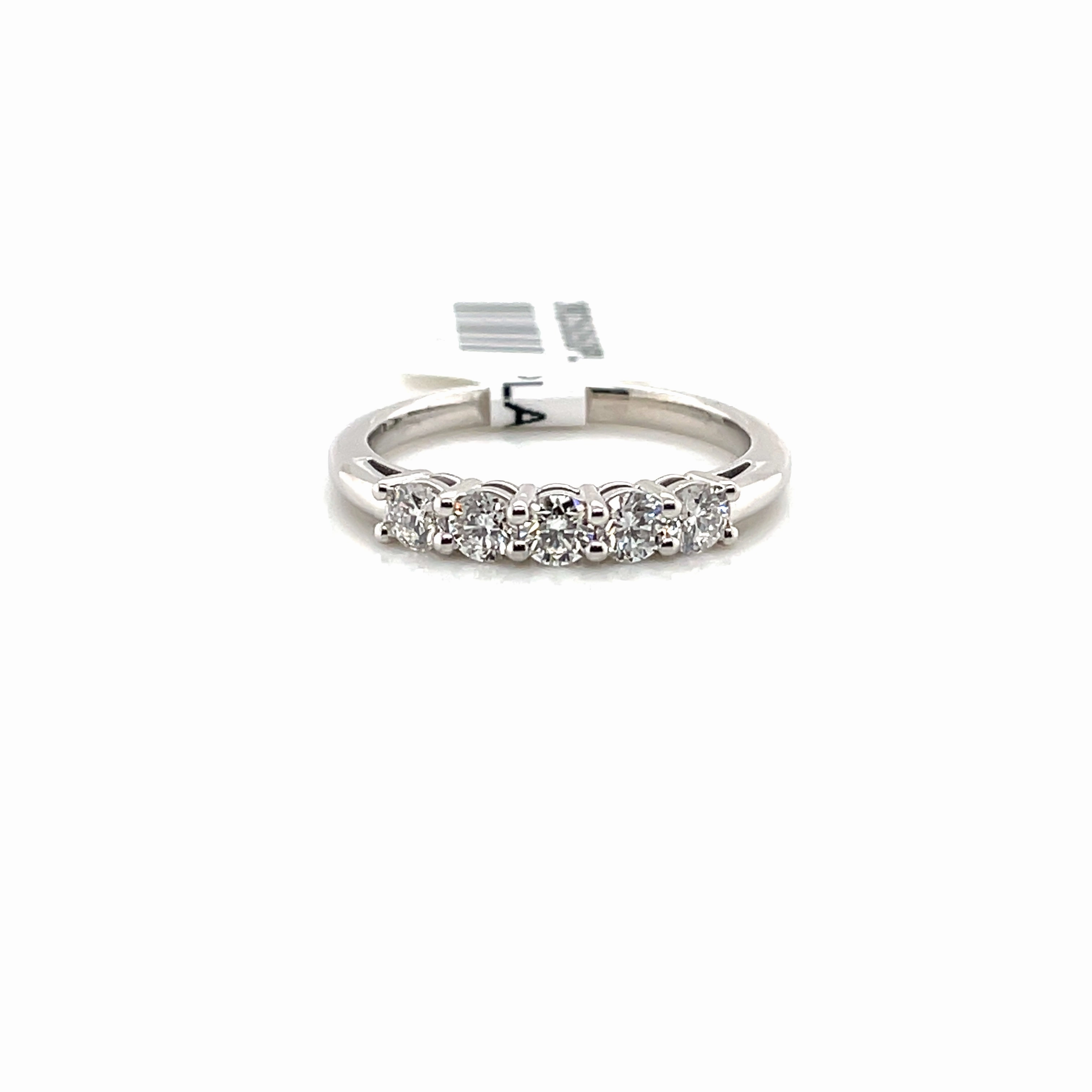 Bremer Jewelry Half Anniversary Diamond Wedding Ring in Platinum (0.55ctw) Contemporary Glow