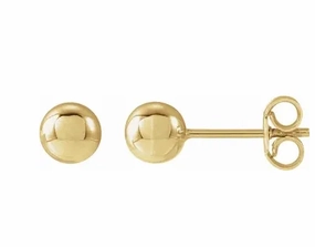 Bremer Jewelry 5mm Ball Earrings in 14K Yellow Gold Effortless Charm