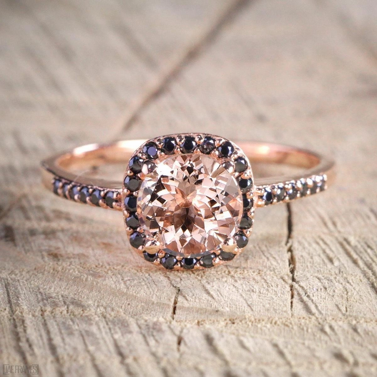 1.50 ct Round Peach Pink Morganite Halo Engagement Ring Gala Accent Romantic Adornment