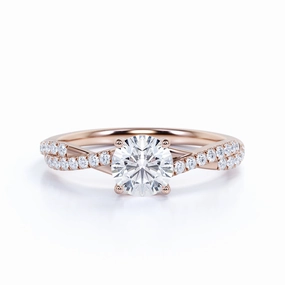 1 Ct Round Cut Diamond Infinity Engagement Ring Fashionable Art Exquisite Gift