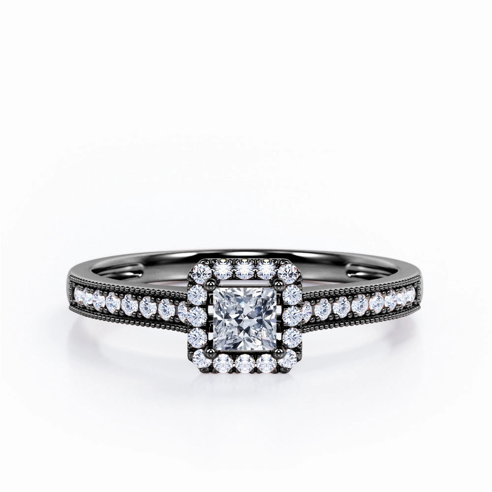 Fashionable Product Cool Accessory 0.50 Ct Princess Cut Diamond Antique Engagement Ring