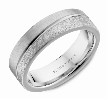Timeless Grace CrownRing Classic 6.5mm Wedding Ring in 14K White Gold
