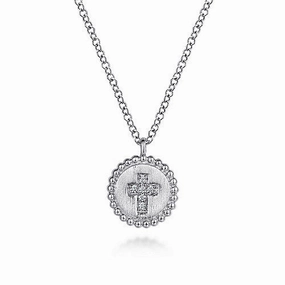 Sterling Silver Bujukan Diamond Cross Pendant Necklace Timeless Form