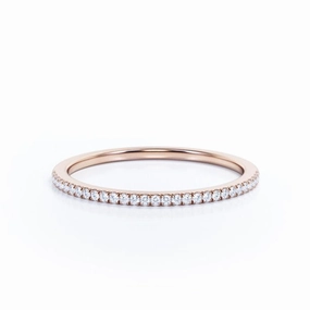 Classic 0.25 Carat Round Cut Pave Wedding Band Value Object