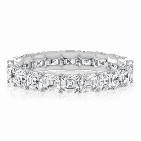 Creative Look A. Jaffe Asscher Diamond Eternity Ring in White Gold