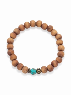 Unwavering Amalgam Favorable Composites AzureBella Jewelry Wood Bead Stretch Bracelet with 9mm Beads Mens Womens