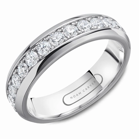 Dazzling Shine Noam Carver Anniversary/Eternity Diamond Wedding Ring in 14K White Gold (2.08ctw)