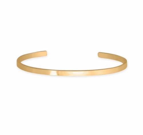 Past Perfection Perfect Fusions Cuff Bracelet 3.2mm Width Gold-plated Silver - Made in the USA