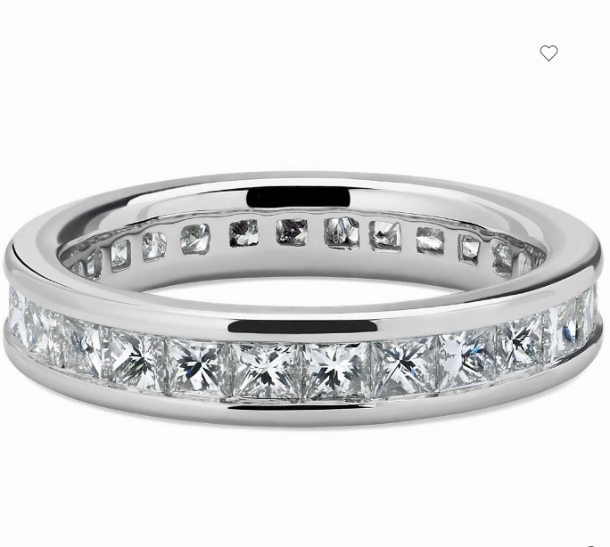 Nature Inspired Daytime Shine Bremer Jewelry Anniversary/Eternity Diamond Wedding Ring in Platinum (1.36ctw)